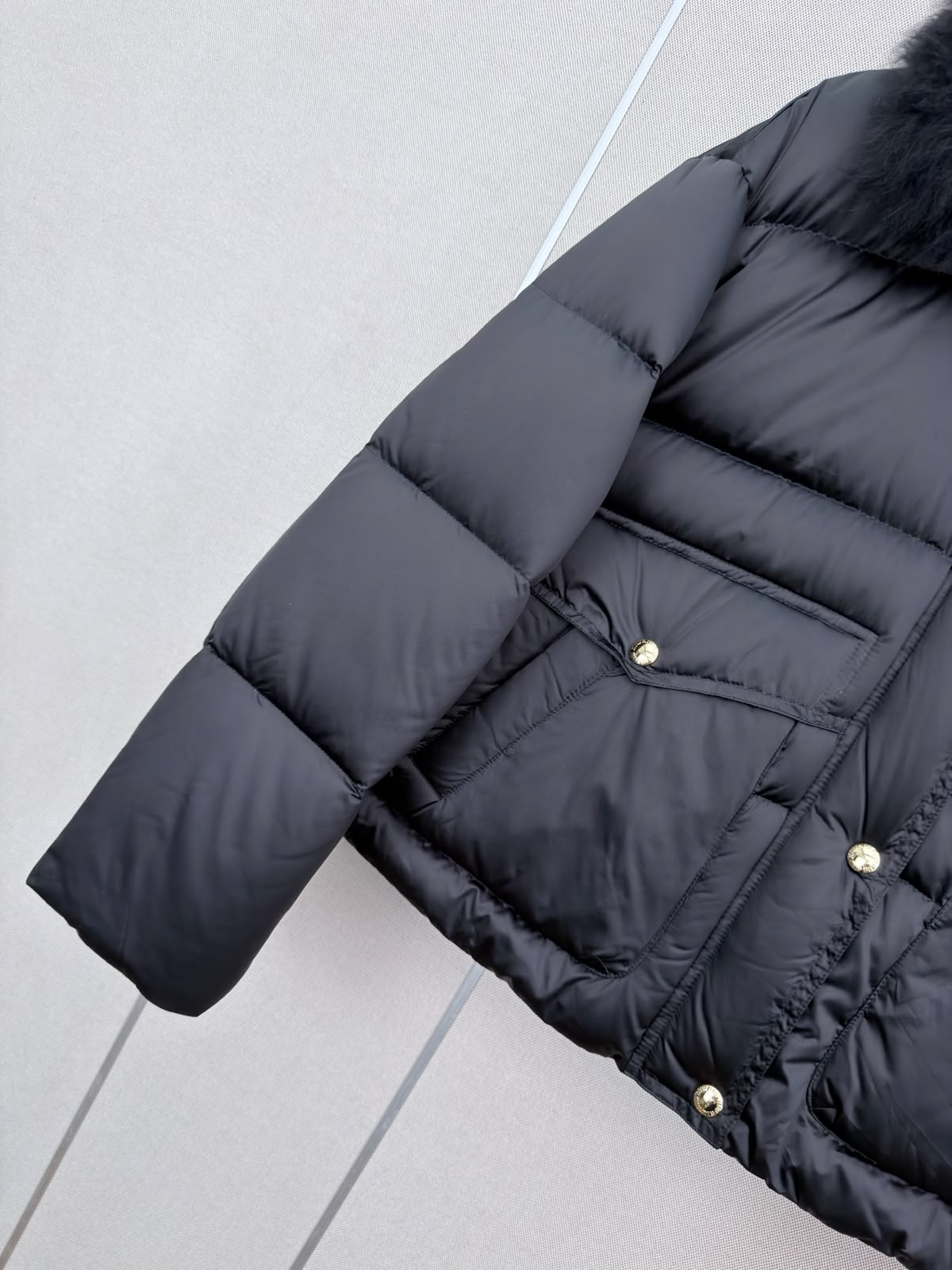 Miu Miu Textured Collar Puffer Jacket