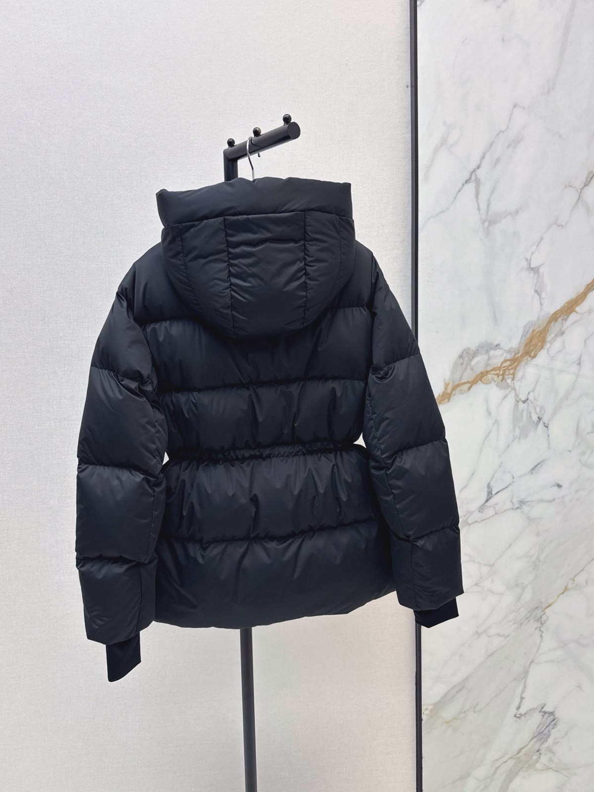 Prada Black Hooded Puffer Jacket