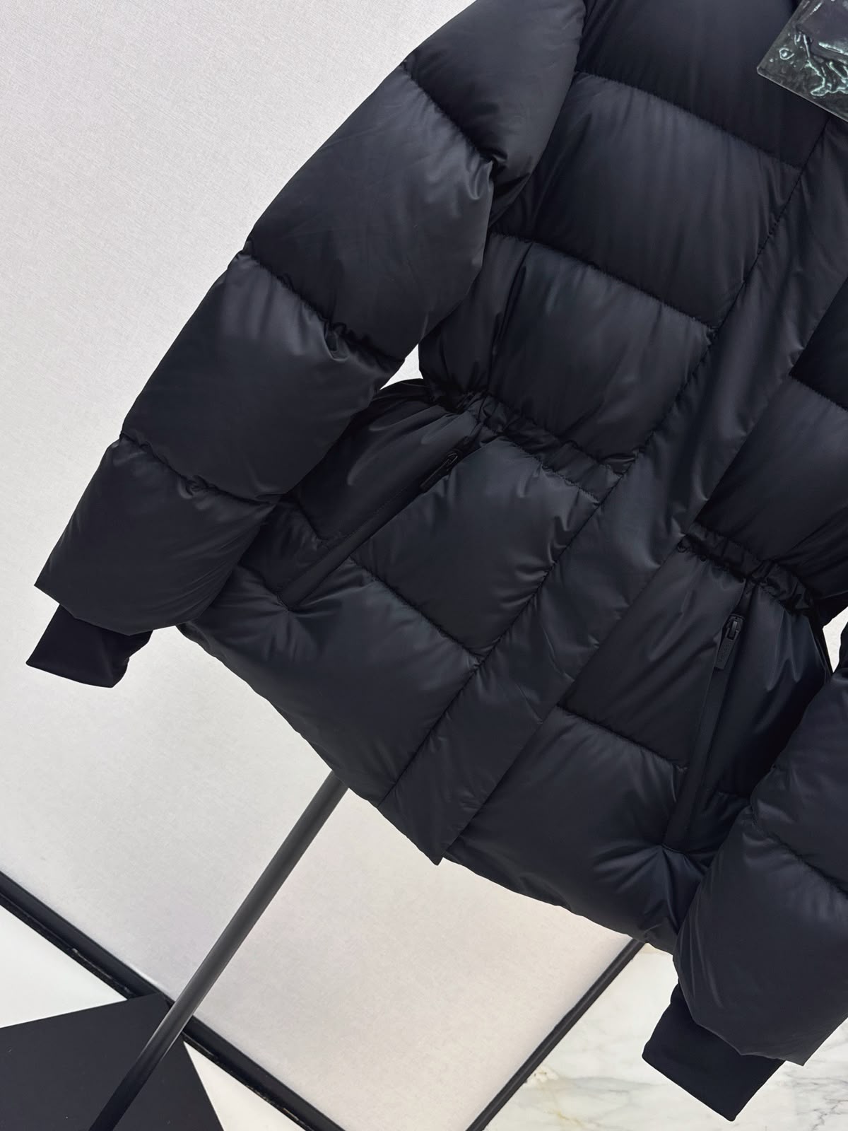 Prada Black Hooded Puffer Jacket