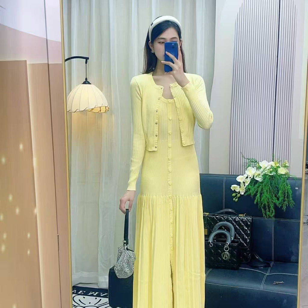Sandro Dress and Cardigan Set