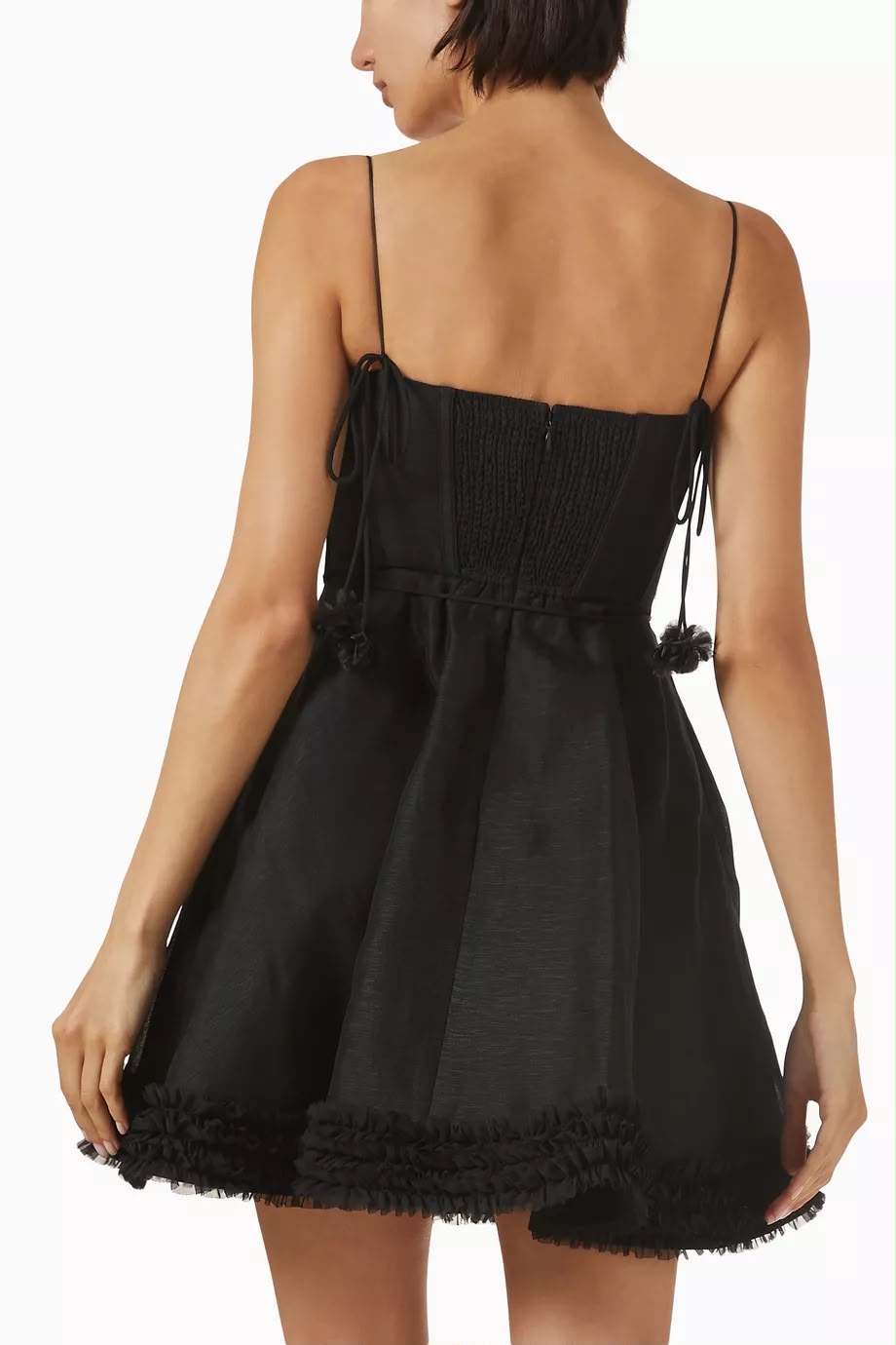 Zimmermann Black Strappy Mini Dress