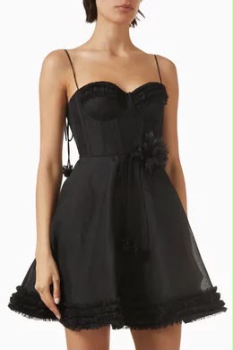 Zimmermann Black Strappy Mini Dress