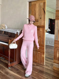Dior Half-Zip Sweater and Wide-Leg Trousers Set