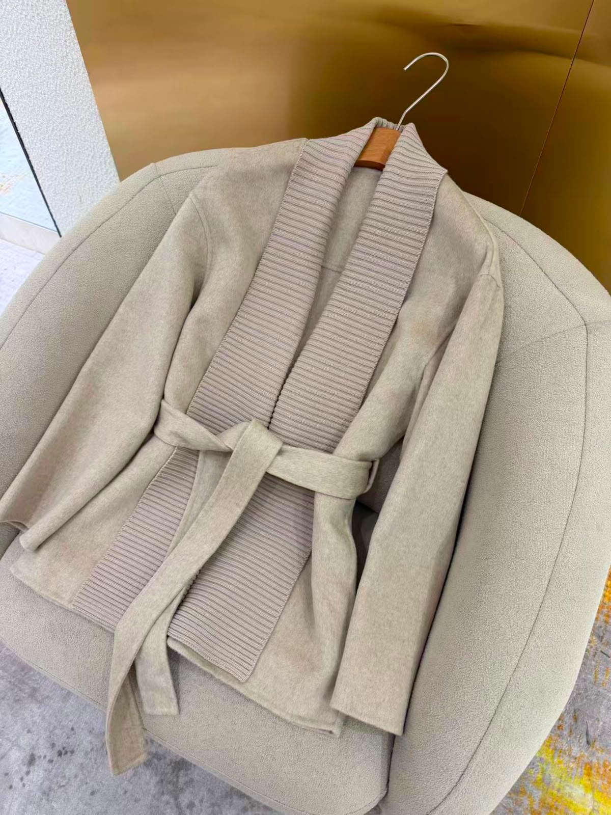 Loro Piana Shawl-Collar Belted Cardigan