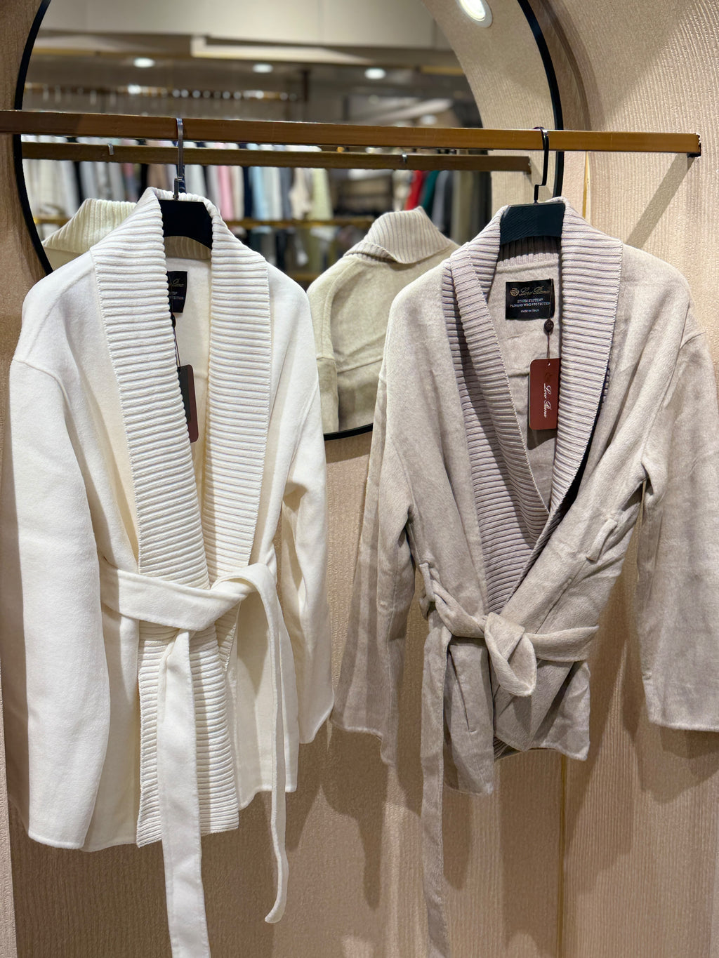 Loro Piana Shawl-Collar Belted Cardigan