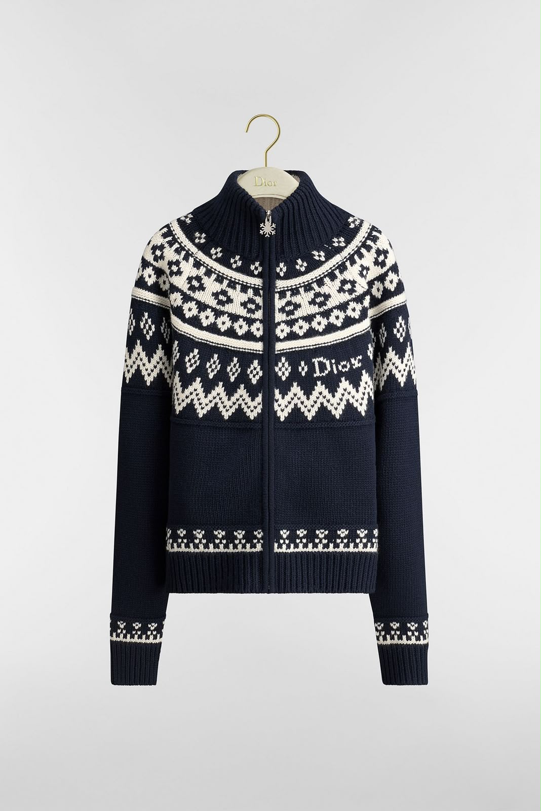 Dior Patterned Full-Zip Cardigan