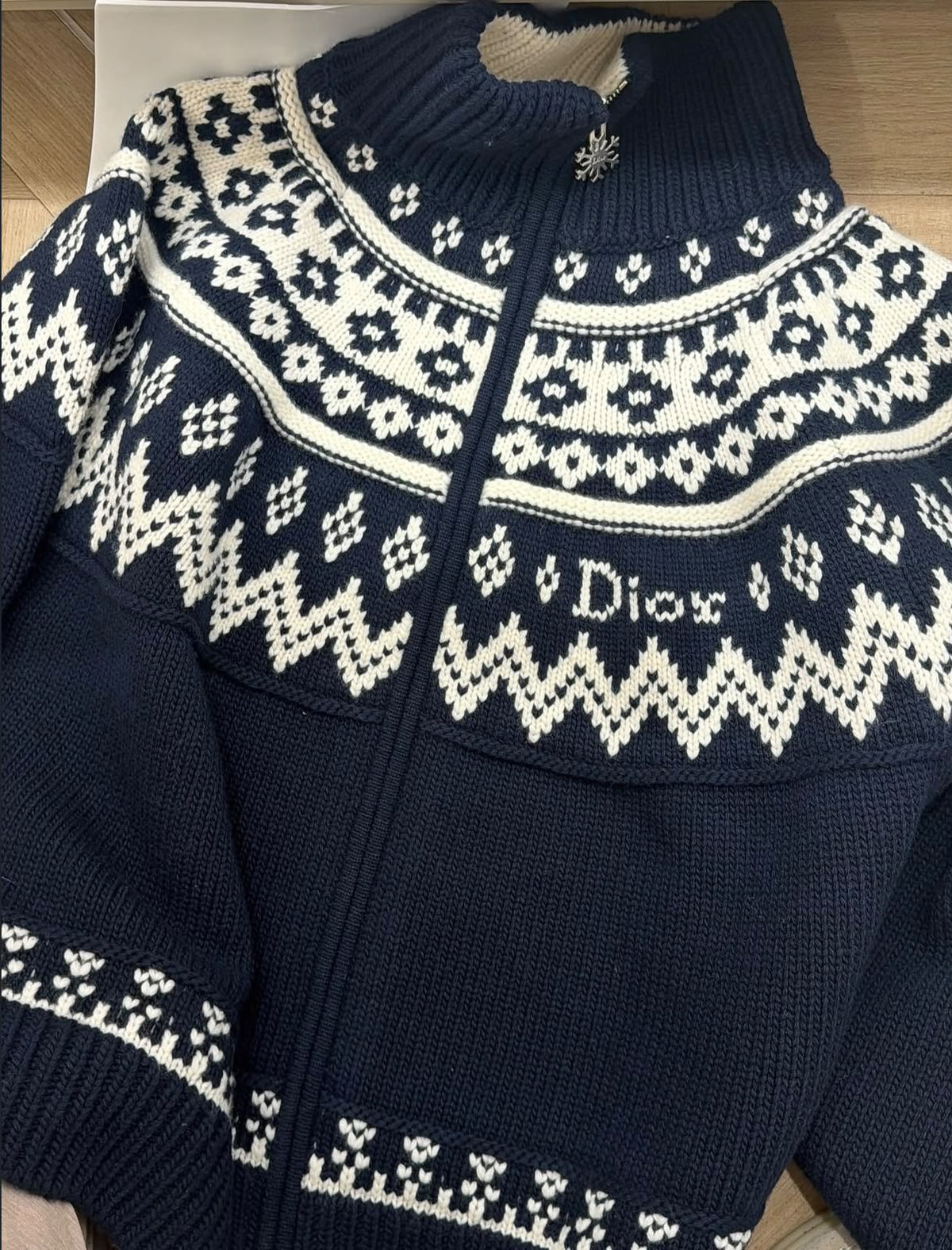 Dior Patterned Full-Zip Cardigan