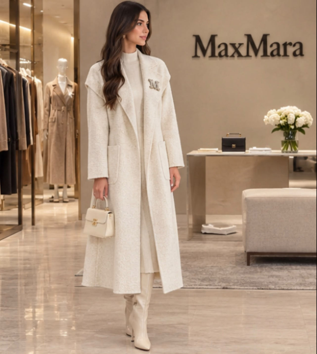 maxmara Belted Long Coat
