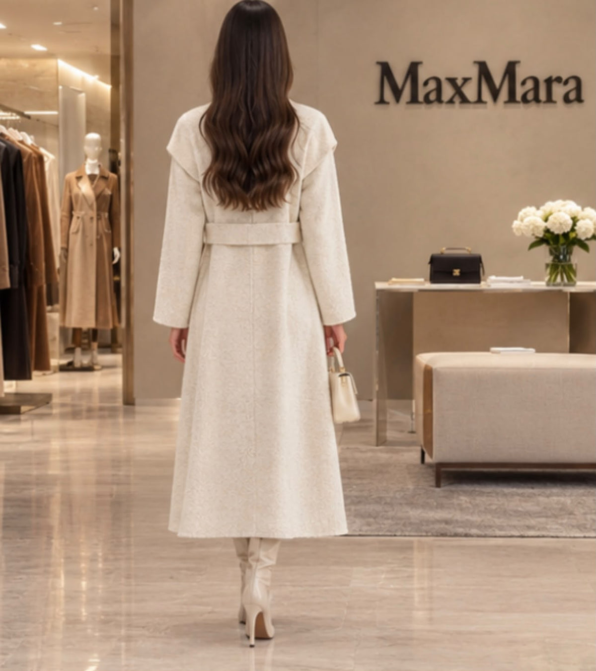 maxmara Belted Long Coat