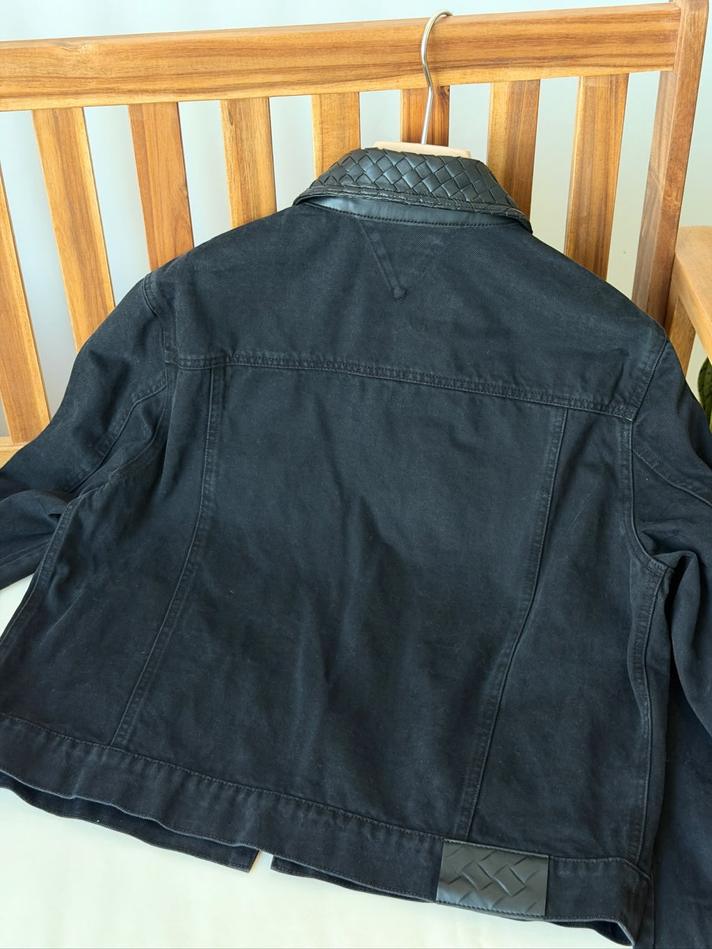 Bottega Woven-Collar Denim Jacket