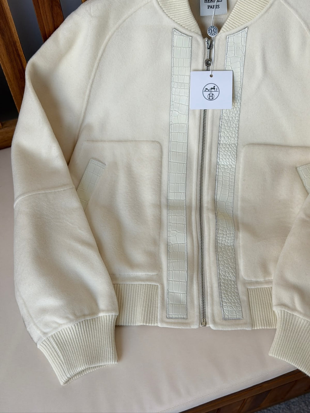 HERMES Textured Zip Jacket