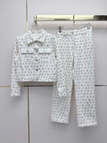 HERMES Horseshoe-Print Jacket and Trousers Set