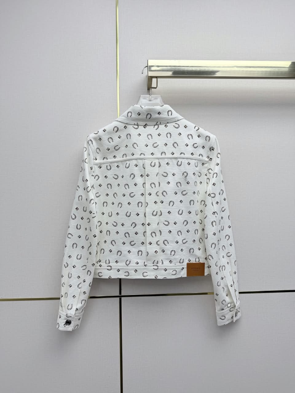 HERMES Horseshoe-Print Jacket and Trousers Set