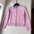 CHANEL Ribbed-Sleeve Button-Front Cardigan