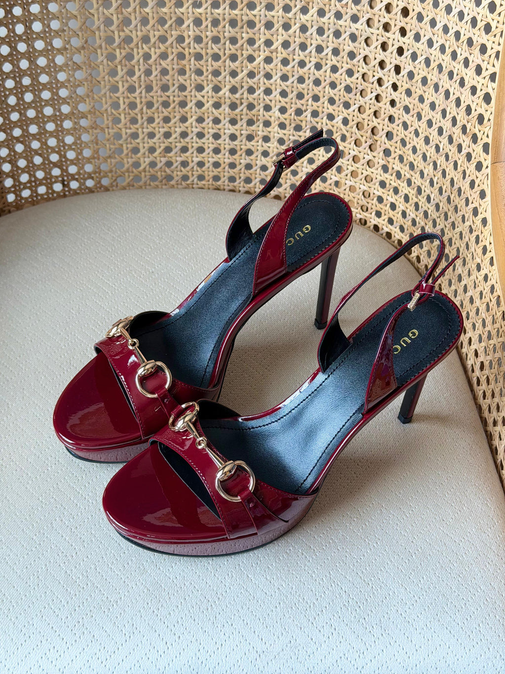 Gucci Horsebit Platform Slingback Sandals