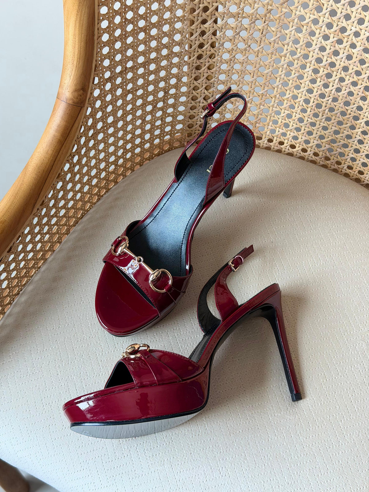 Gucci Horsebit Platform Slingback Sandals