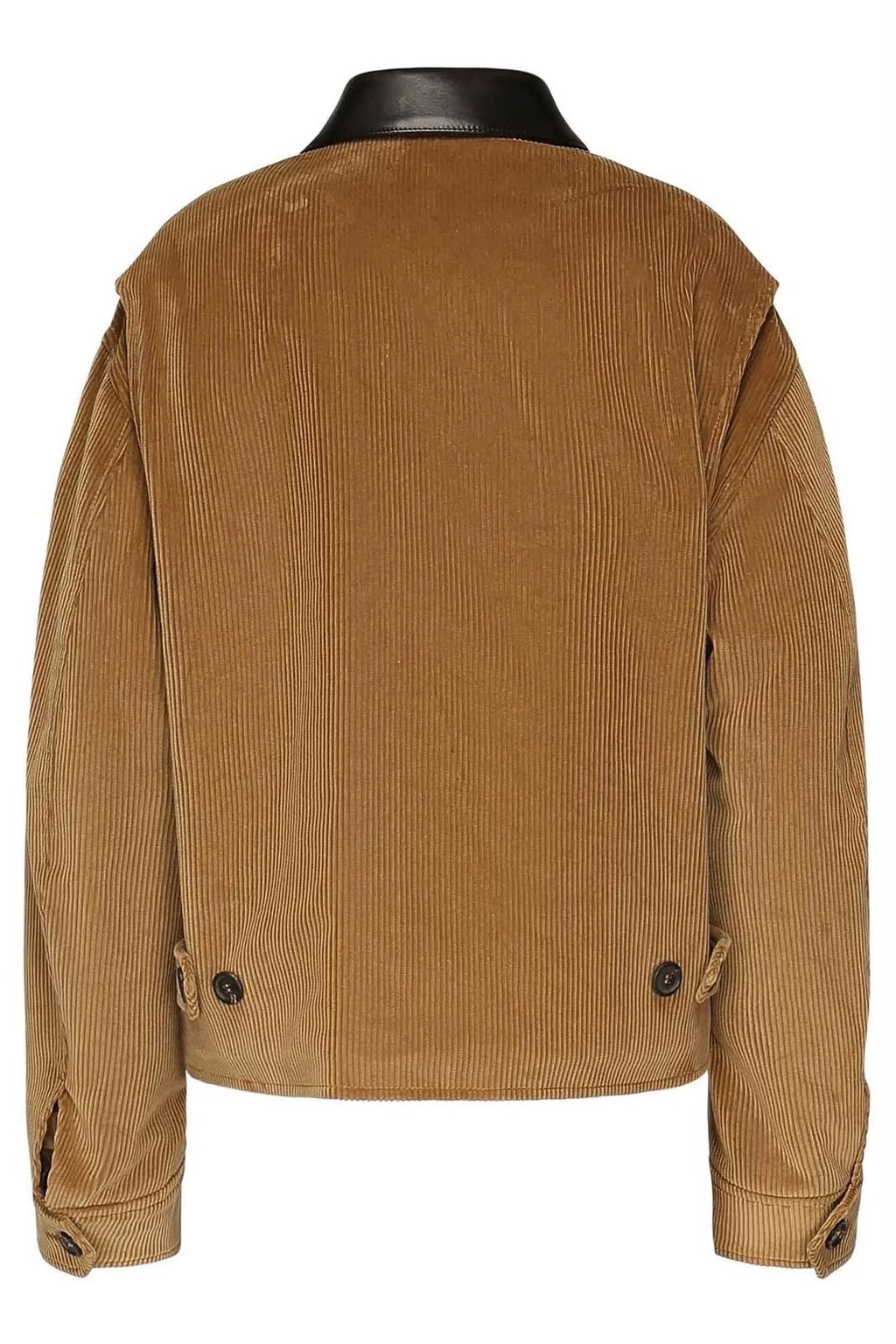 Miu Miu Contrast-Collar Corduroy-Effect Zip Jacket