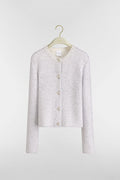 Dior Textured Shimmer Button-Front Cardigan