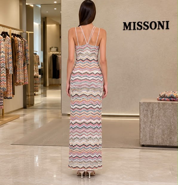 Missoni Chevron Strappy Maxi Dress