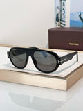 Tom Ford Oversized Flat-Top Aviator Sunglasses