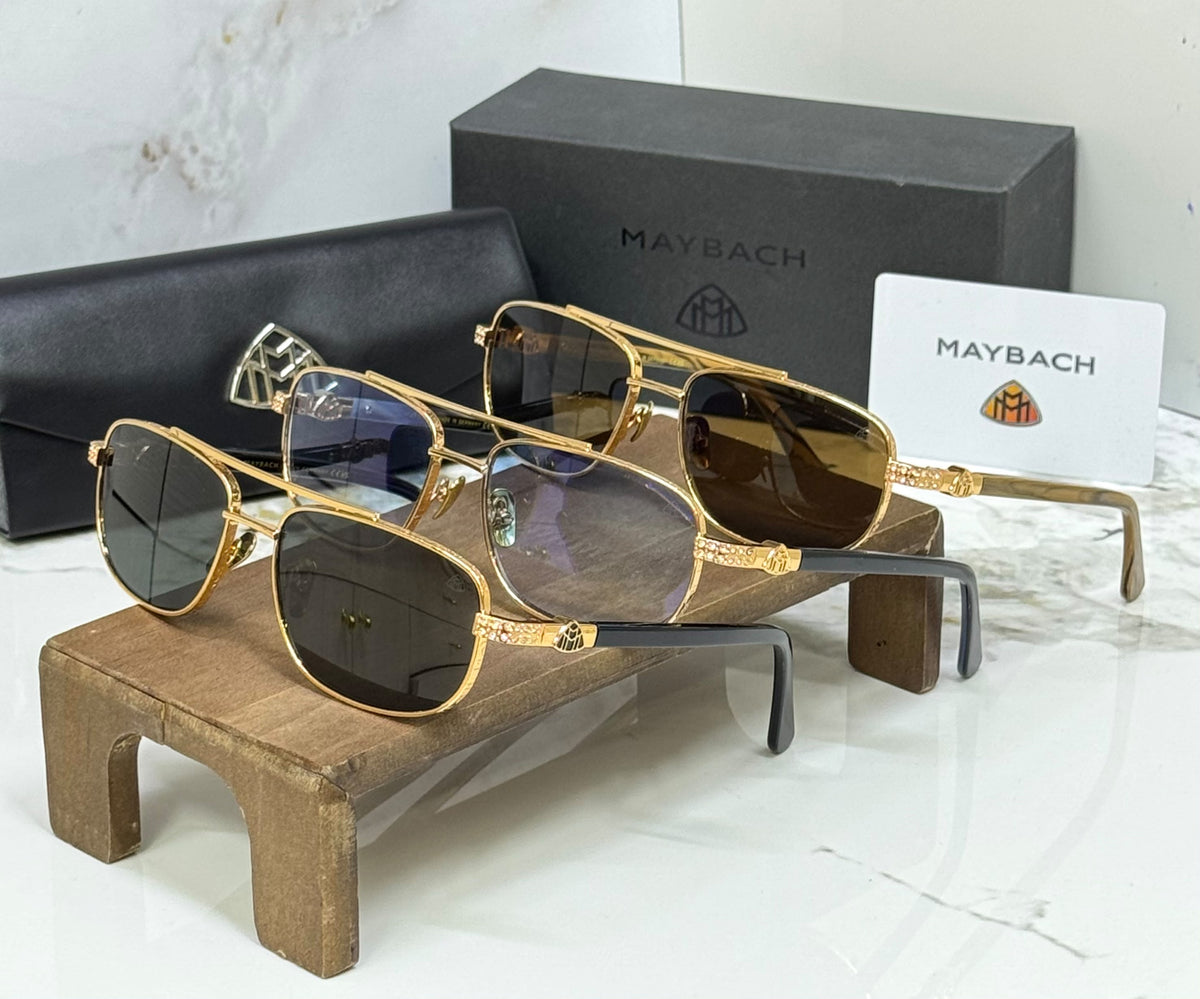 MAYBACH Double-Bridge Rectangular Sunglasses