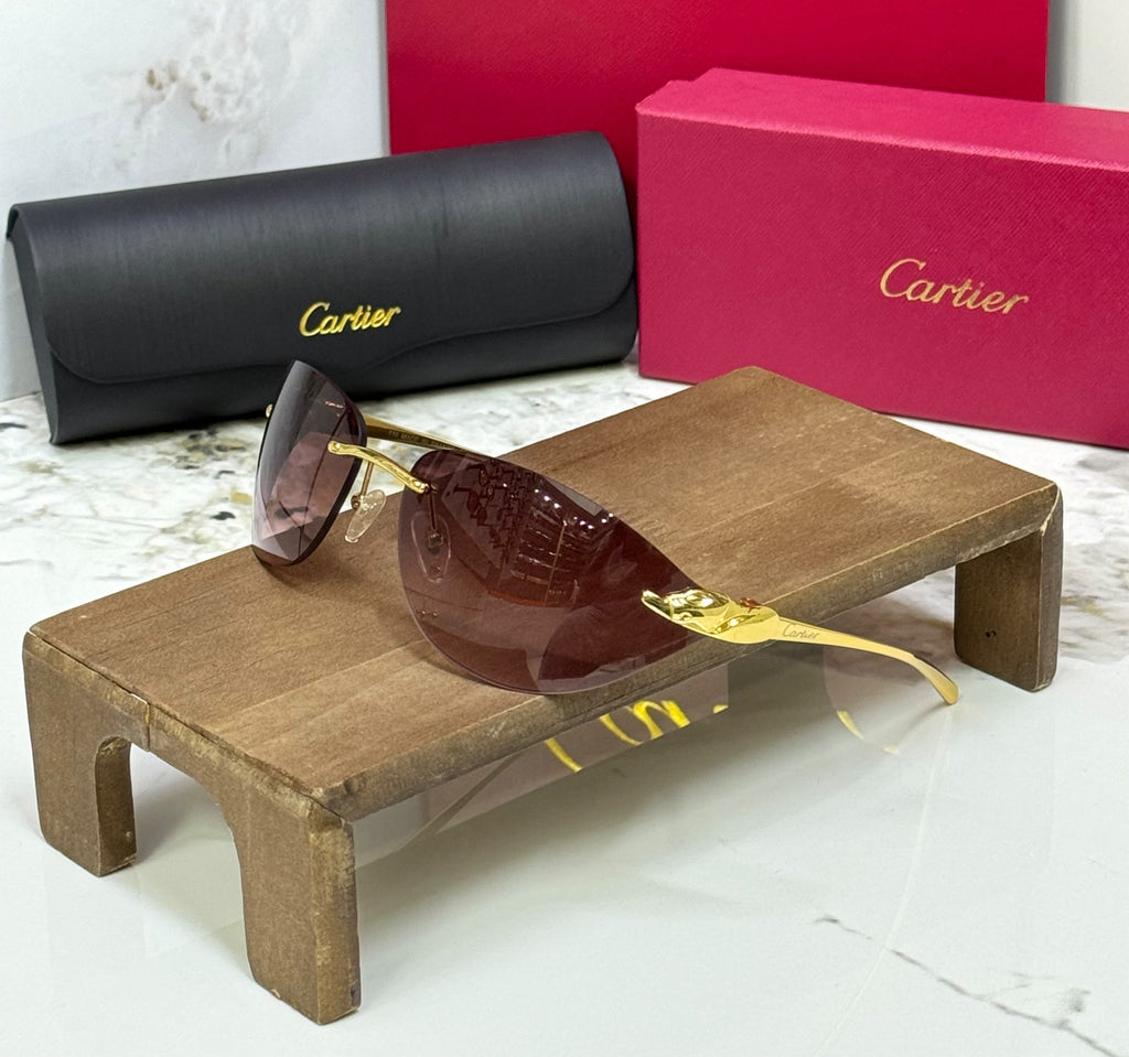Cartier Rimless Cat-Eye Sunglasses