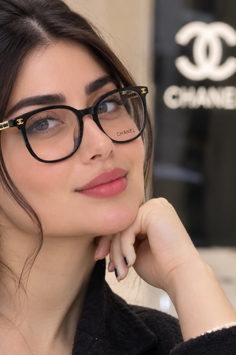 CHANEL Chain-Detail Square Eyewear