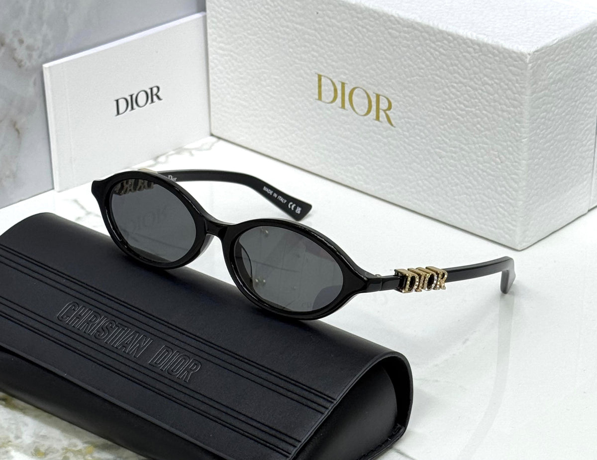 Dior Oval Logo-Temple Sunglasses