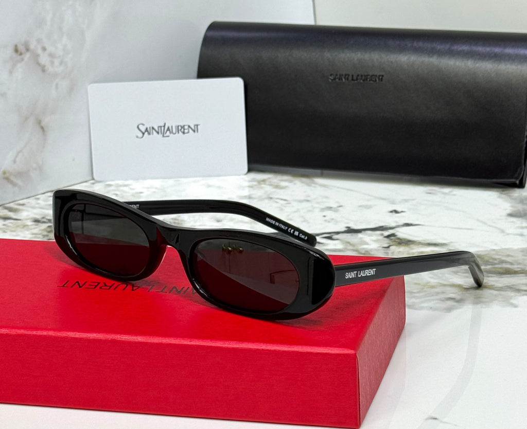 Saint Laurent Narrow Oval Sunglasses