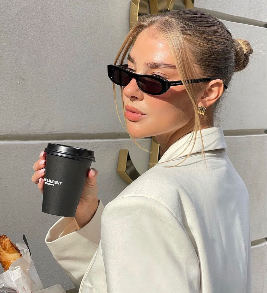 Saint Laurent Narrow Oval Sunglasses
