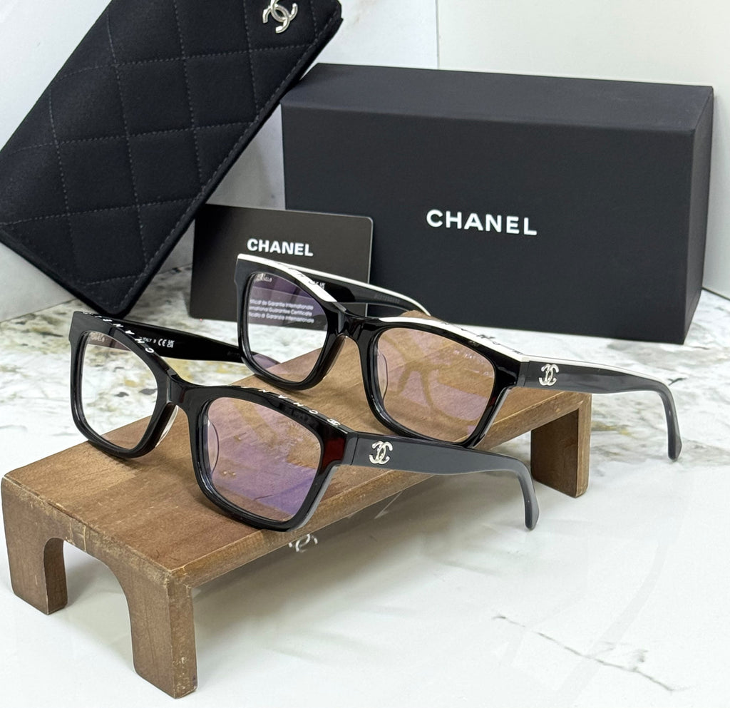 CHANEL Lettered-Top Rectangular Eyewear