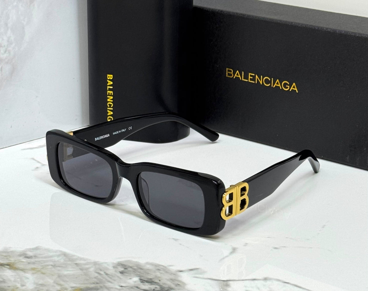 Balenciaga Rectangular BB-Temple Sunglasses