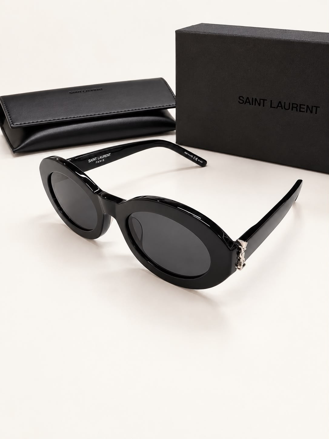 Saint Laurent Oval Monogram Sunglasses