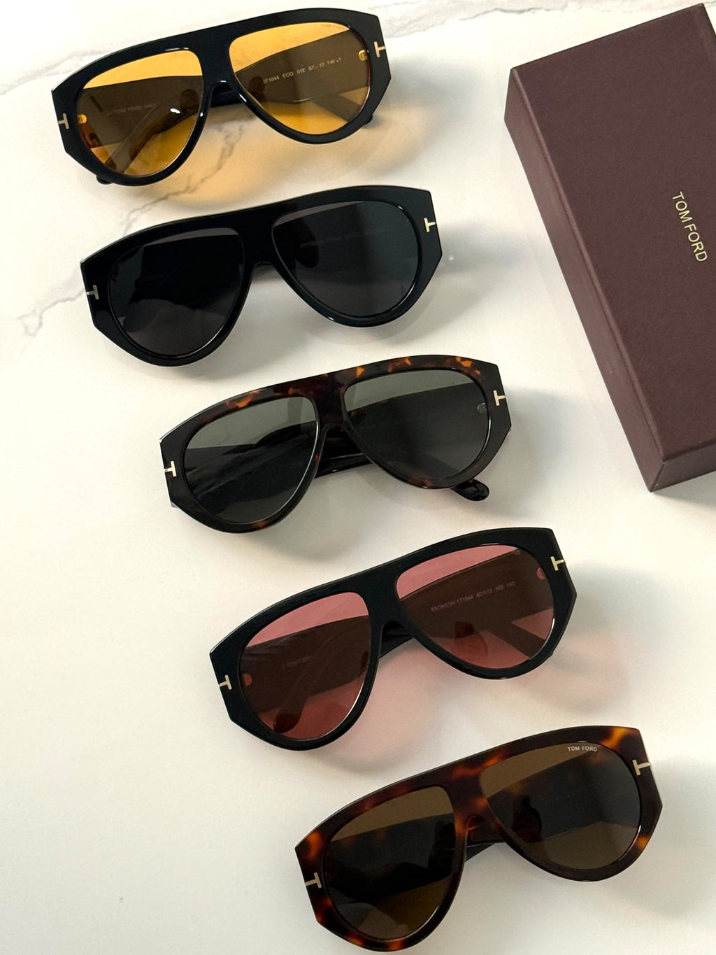 Tom Ford Flat-Top Aviator Sunglasses