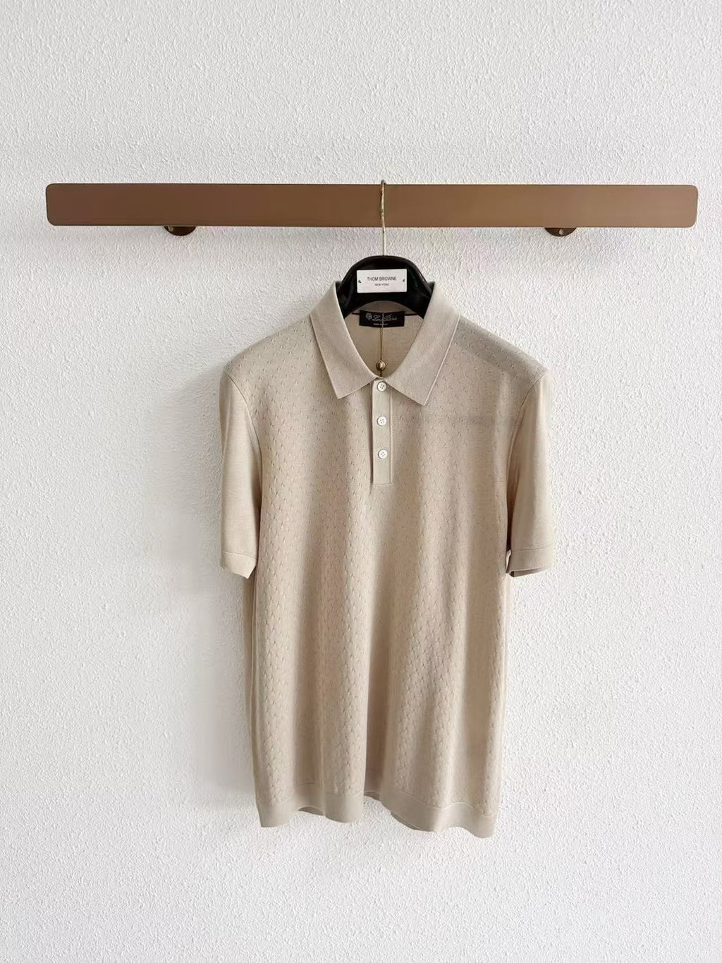 Loro Piana Textured Short-Sleeve Polo Shirt