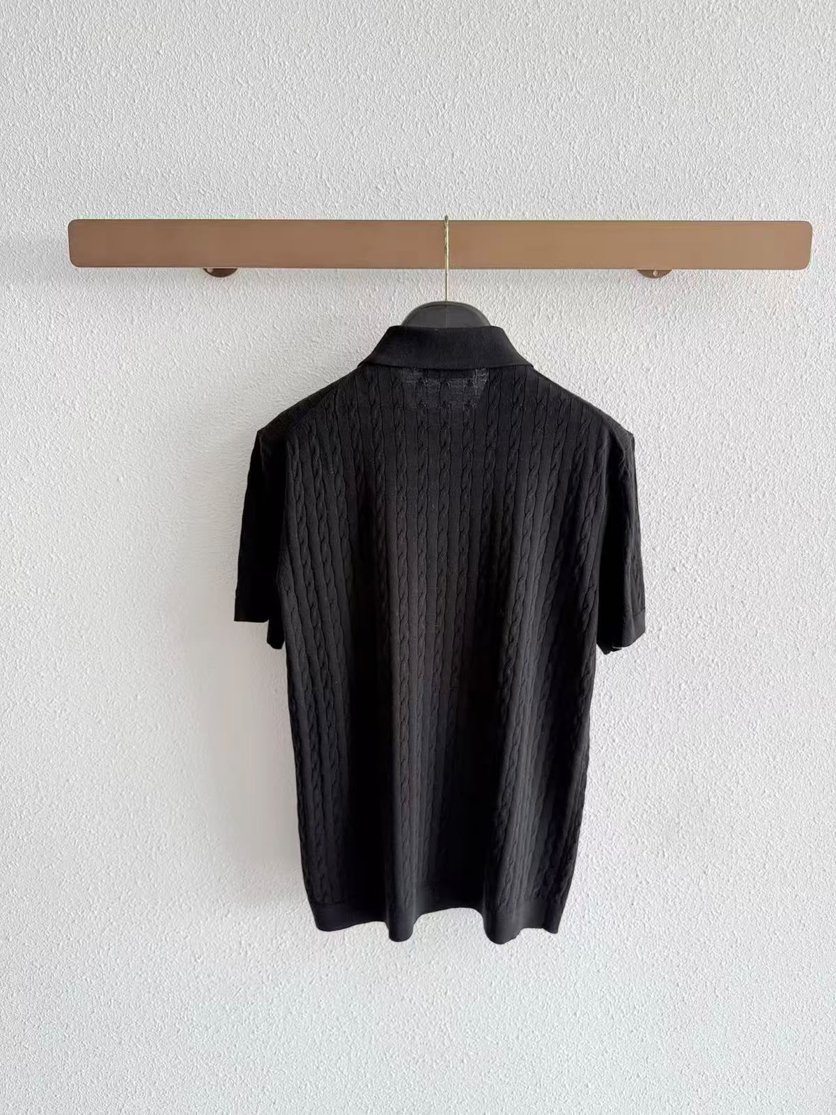 Brunello Cucinelli Cable-Knit Short-Sleeve Polo Shirt