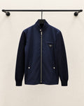 Prada Contrast-Sleeve Full-Zip Jacket