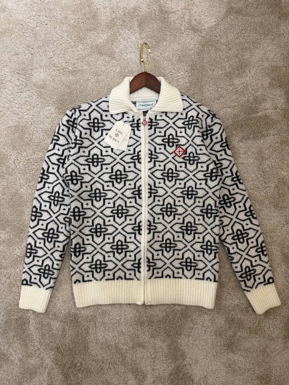 Casablanca Geometric-Pattern Zip Jacket