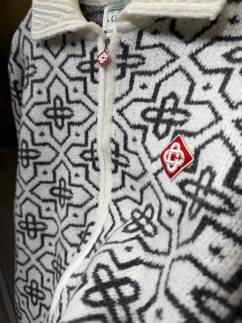 Casablanca Geometric-Pattern Zip Jacket