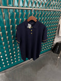 Louis Vuitton Signature Chain Detail Short-Sleeved Knit Polo Shirt