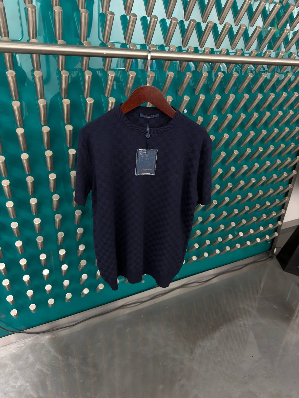 Louis Vuitton Damier Jacquard Short-Sleeved Knit