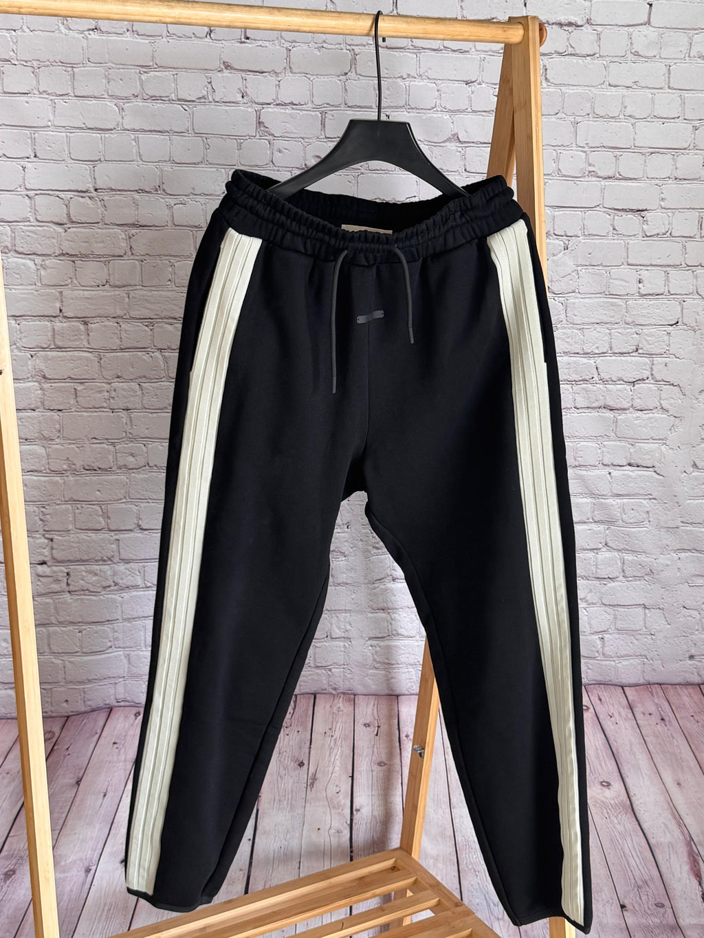ESSENTIALS Contrast-Stripe Drawstring Track Pants