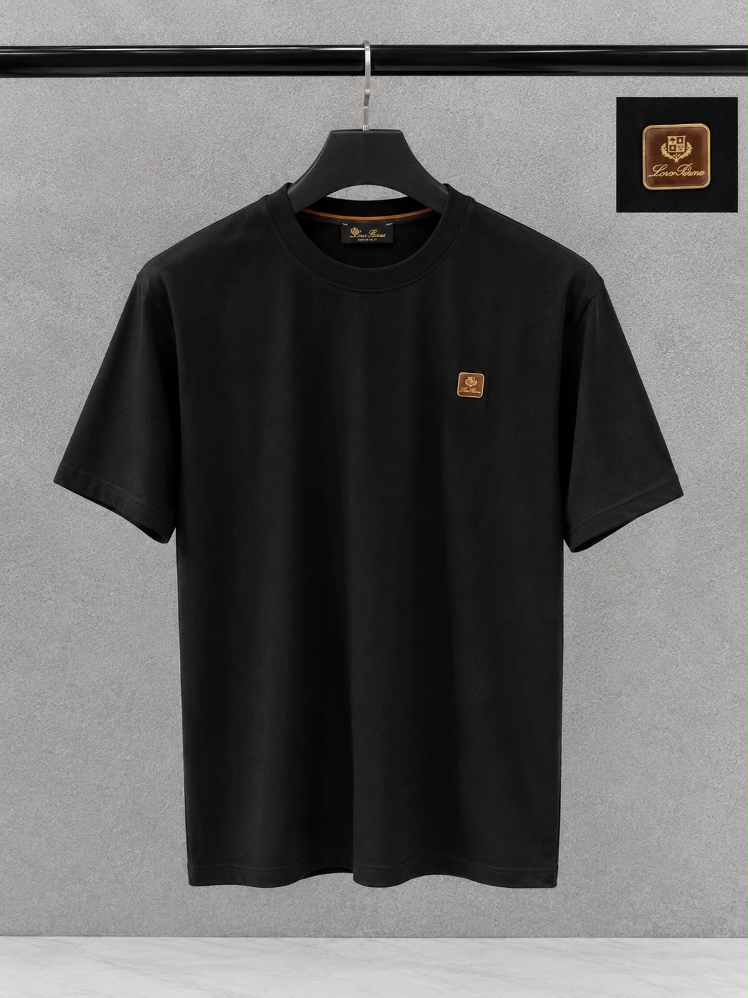 Loro Piana Small-Badge Crewneck T-Shirt