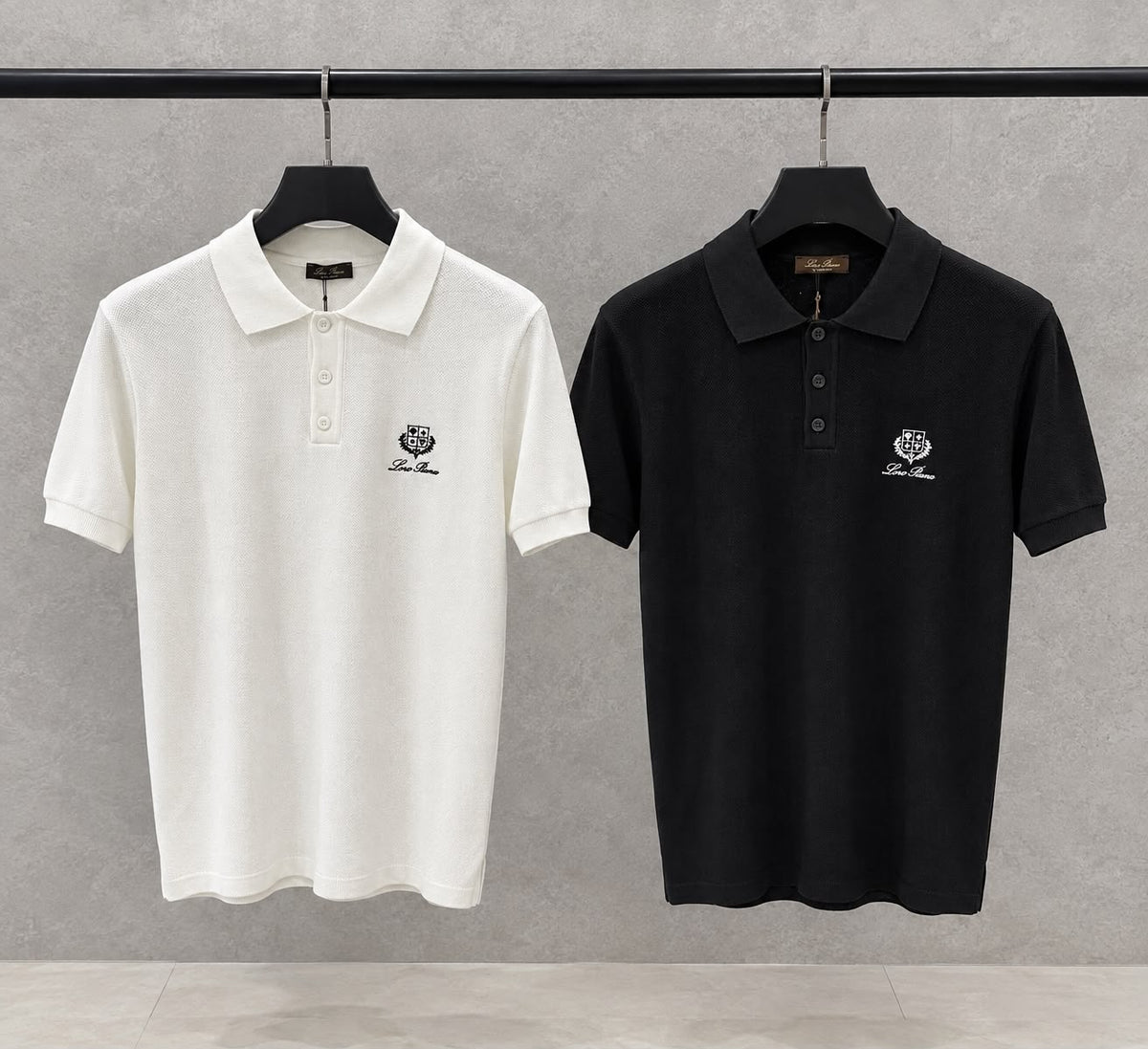 Loro Piana Crest-Logo Short-Sleeve Polo Shirt
