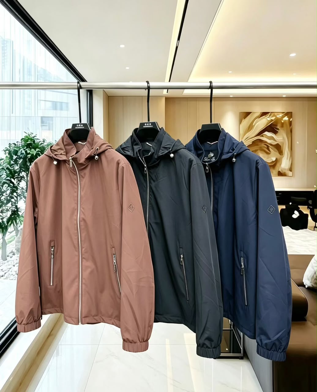 Loro Piana Hooded Zip-Front Jacket
