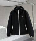 Prada Contrast-Zip Hooded Jacket