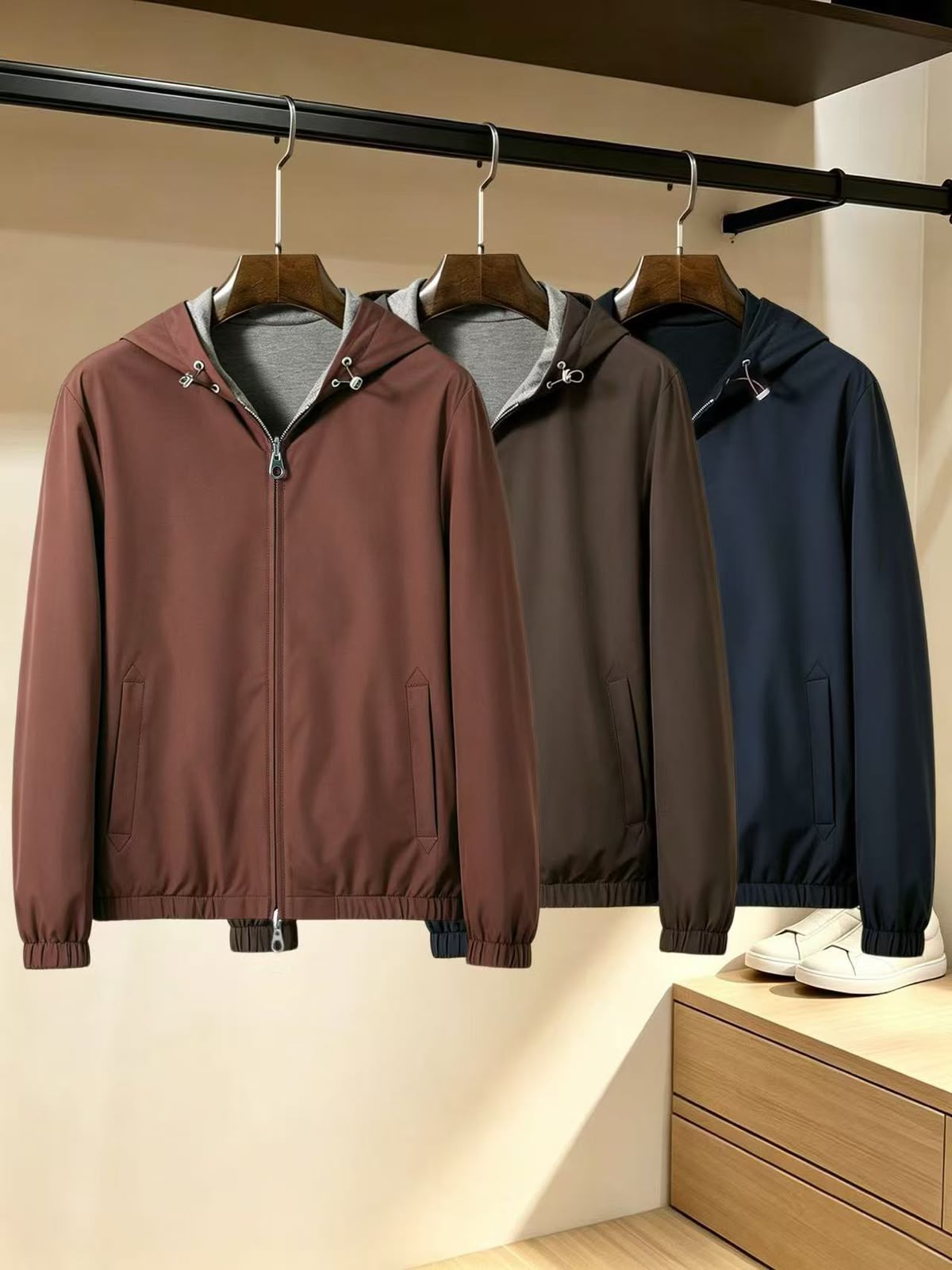 Loro Piana Two-Way Zip Hooded Jacket