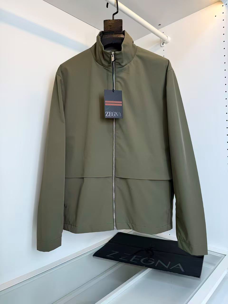 Zegna Stand-Collar Panelled Zip Jacket