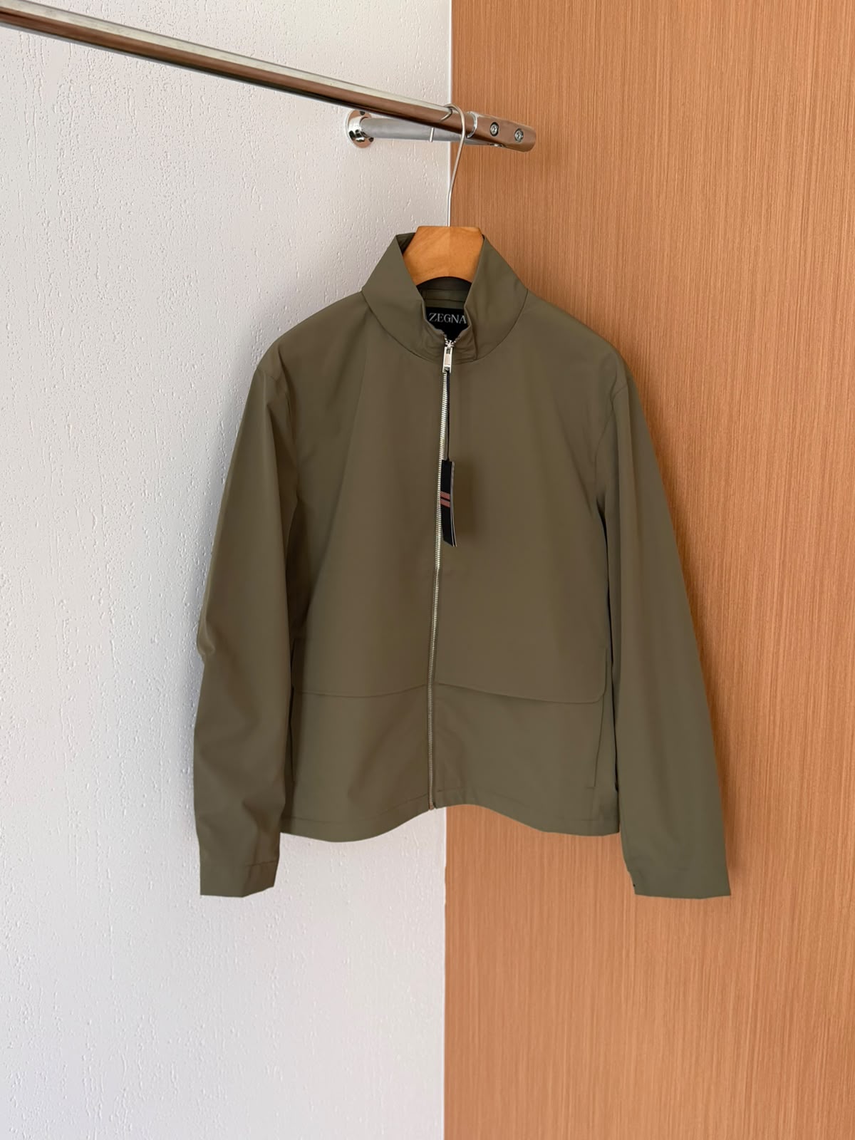 Zegna Stand-Collar Panelled Zip Jacket