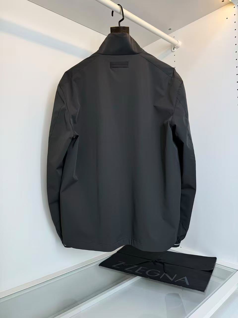 Zegna Stand-Collar Panelled Zip Jacket